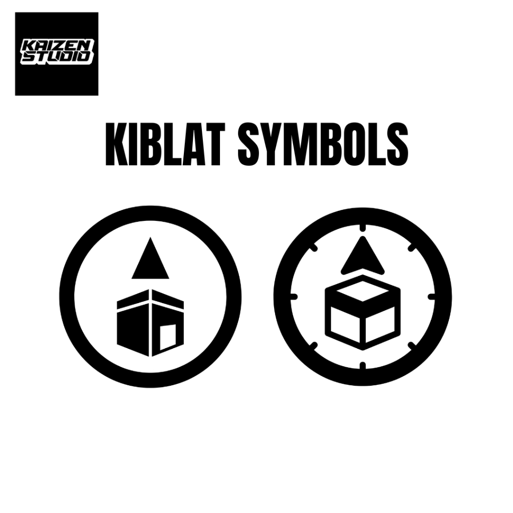 KAIZEN STUDIO Kiblat Qibla Symbol Circle Solah Solat Sembahyang Mosque ...