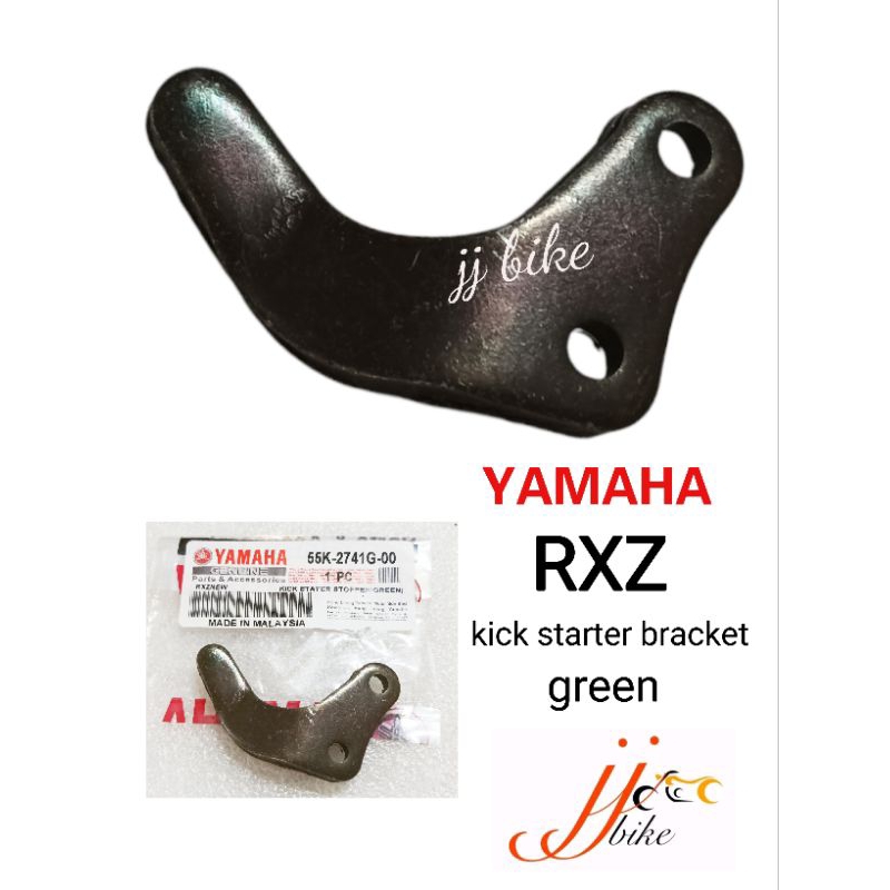 RXZ KICK STARTER BRACKET green / black ( bracket stater bar lever ...