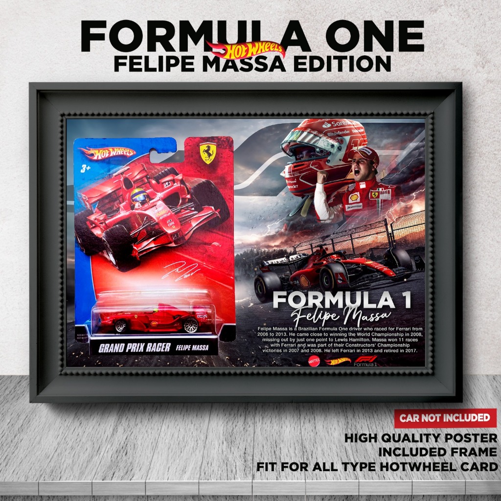 Frame Hotwheels Formula One Felipa Massa Poster With Frame | Shopee ...