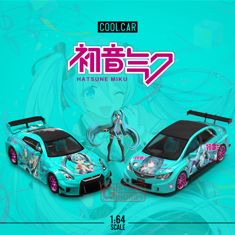 TIME MICRO 1/64 HATSUNE MIKU CIVIC FD2 GTR R35 | Shopee Philippines