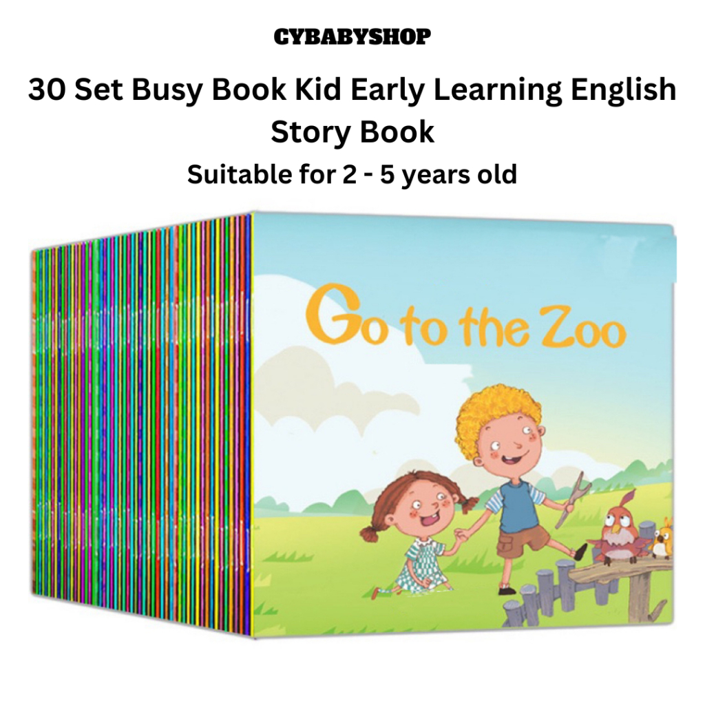30 Quiet Books Set English Story Book for Kids Learning Buku Budak ...