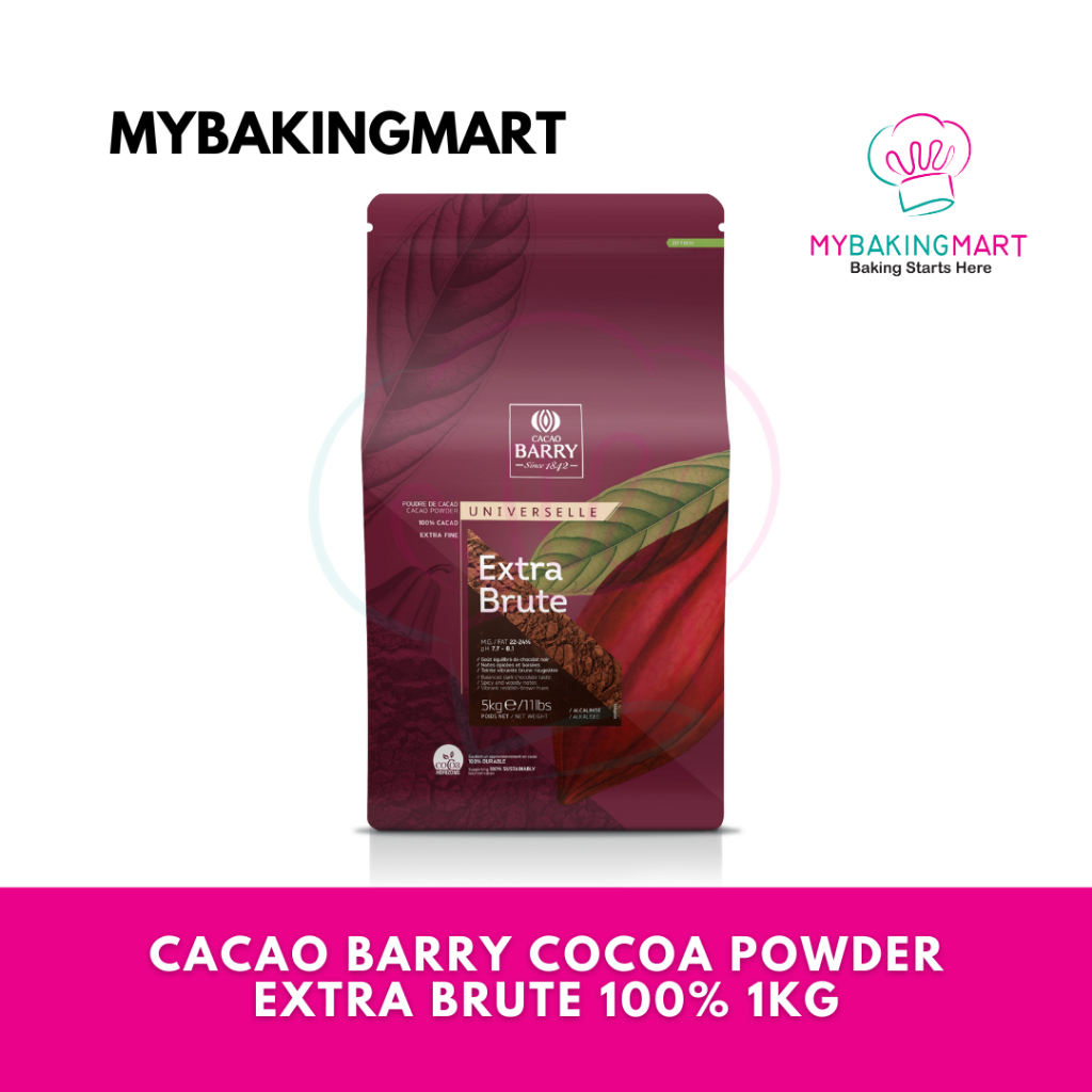 Mybakingmart Cacao Barry Cocoa Powder Extra Brute 100 1kg / Serbuk