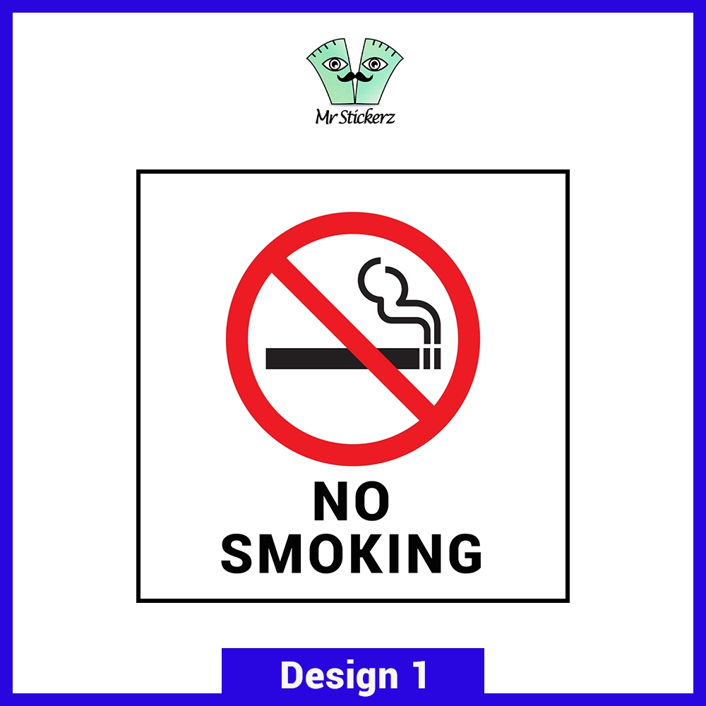 Prohibition Sign Sticker High Sticker Quality Durable No Smoking No