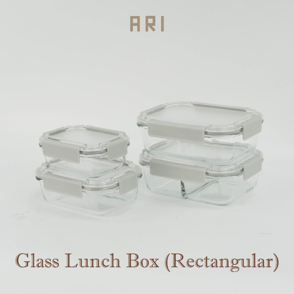ARI Glass Food Container Microwave Freezer Safe Heat Cold Resistance ...
