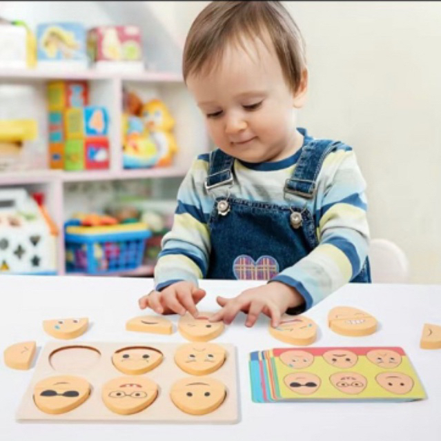 Expressions & Feelings Matching Game With Cards Visual Perception Game ...
