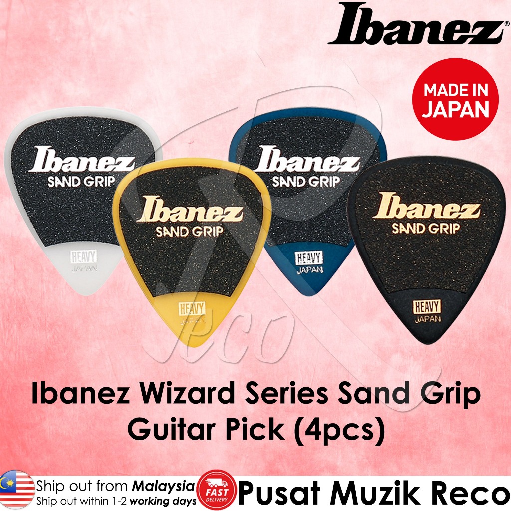 Ibanez Wizard Series Sand Grip NON SLIP Acoustic Electric Guitar Pick ...