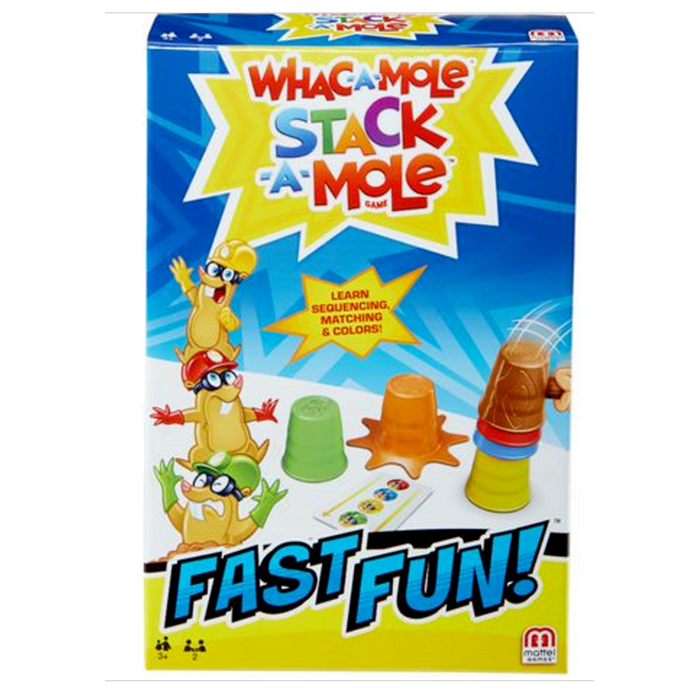 Mattel Games Whac A Mole Stack a Mole Game Learn Matching & Colours ...