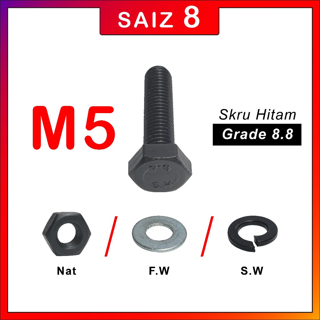 M Hexagon Bolt And Nut Skru Screw Shopee Philippines