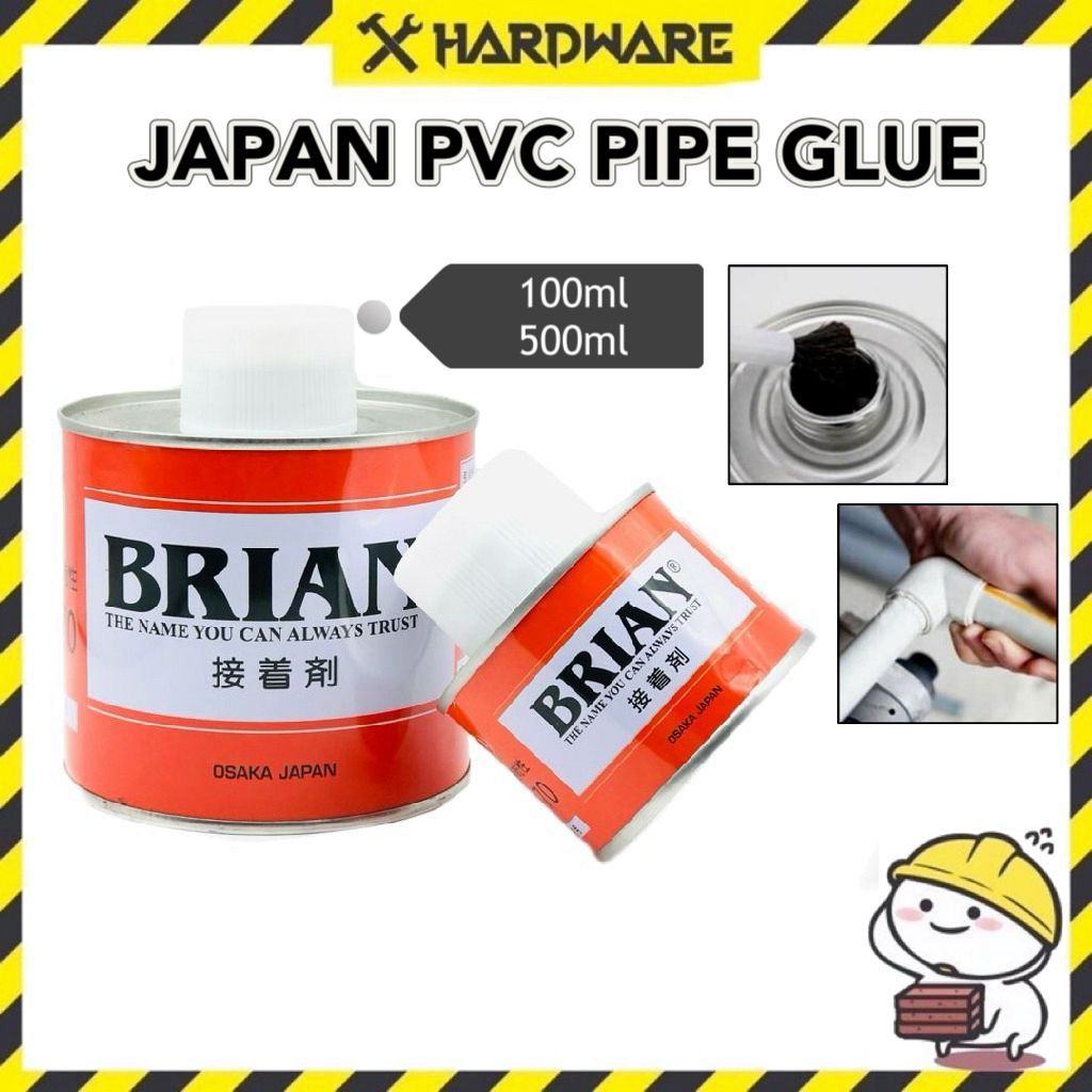 100ml / 500ml BRIAN PVC Pipe glue/Solvent gum/Water piping PVC gum/Gam ...
