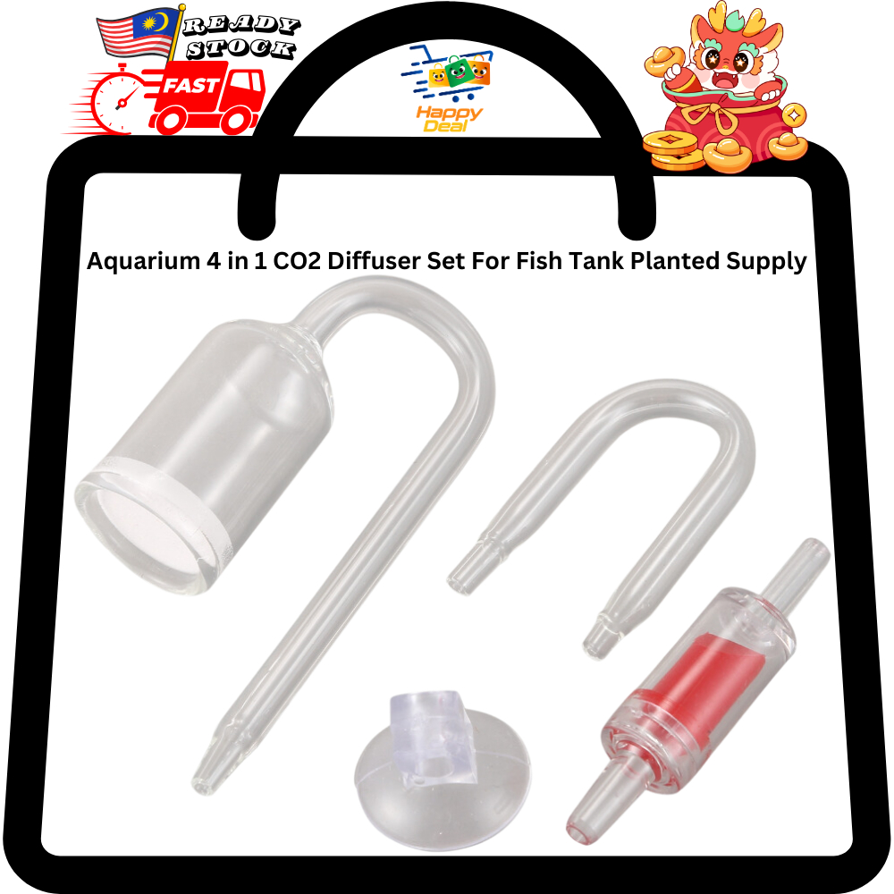 HappyDeal Aquarium 4 in 1 CO2 Diffuser Set For Fish Tank Planted Supply ...