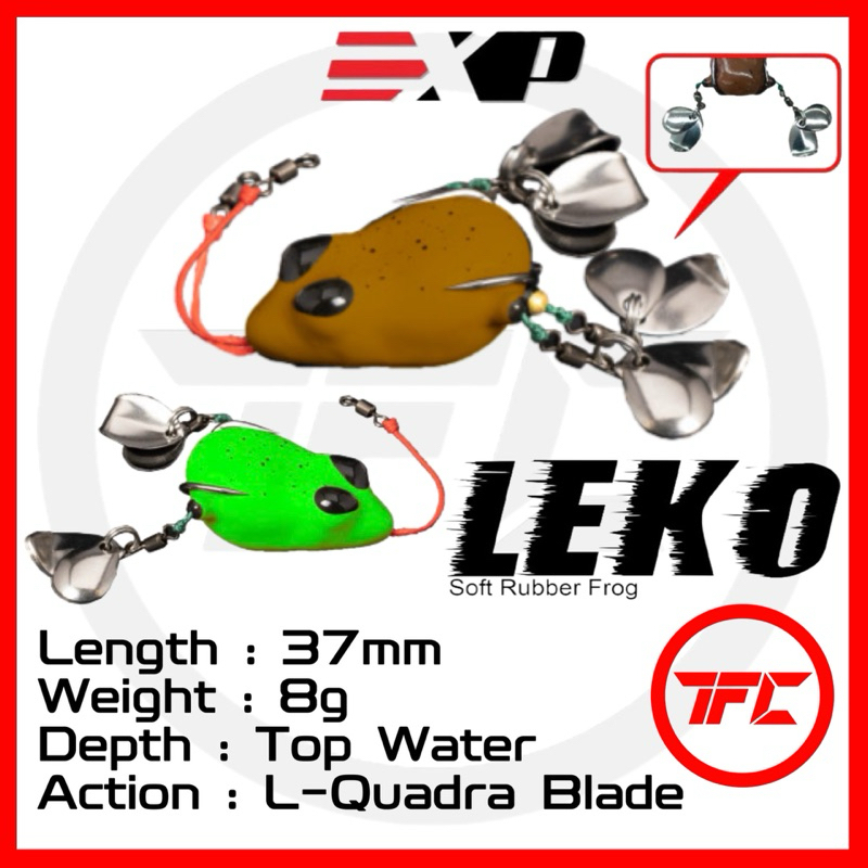 EXP LEKO Soft Rubber Frog Lure Bait 37mm 8g Haruan Snakehead Toman ...