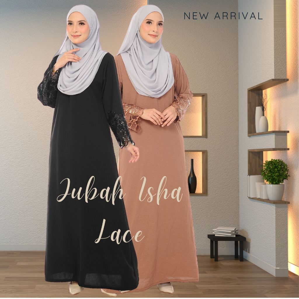 Jubah Isha Lace Raya 2024 Collection Dewasa Perempuan (S to 3XL) [ NEW ...