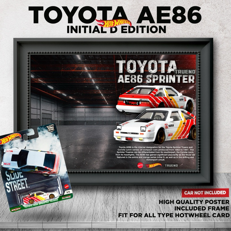 Gambar Frame Hotwheels Toyota AE86 Spinter Trueno Slide Street Berserta ...