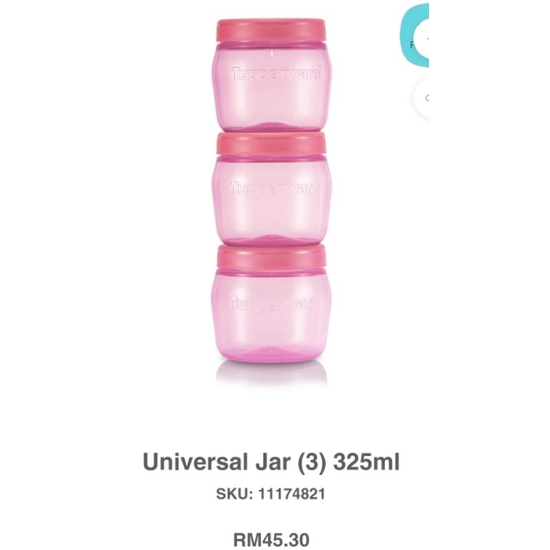 Tupperware Universal Jar set 325ml | Shopee Philippines