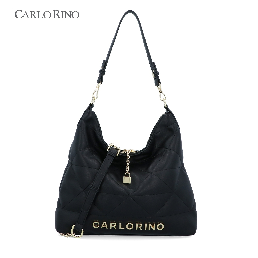 Carlo Rino Logogram 2-Way Backpack - Black | Shopee Philippines