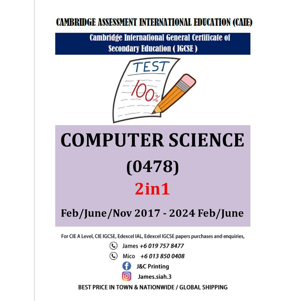 Cambridge Igcse Past Year Papers Computer Science 0478 P1,2(2in1 ...