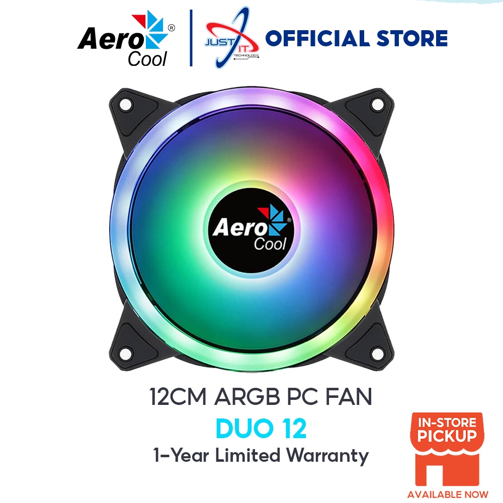 AEROCOOL DUO 12 12CM ARGB PC CASING FAN | Shopee Philippines