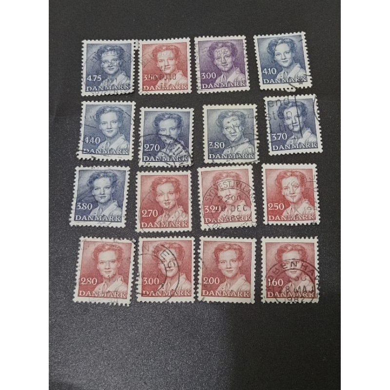 Dan10 Denmark 1982-1990 definitive stamps 16v mixed used | Shopee ...
