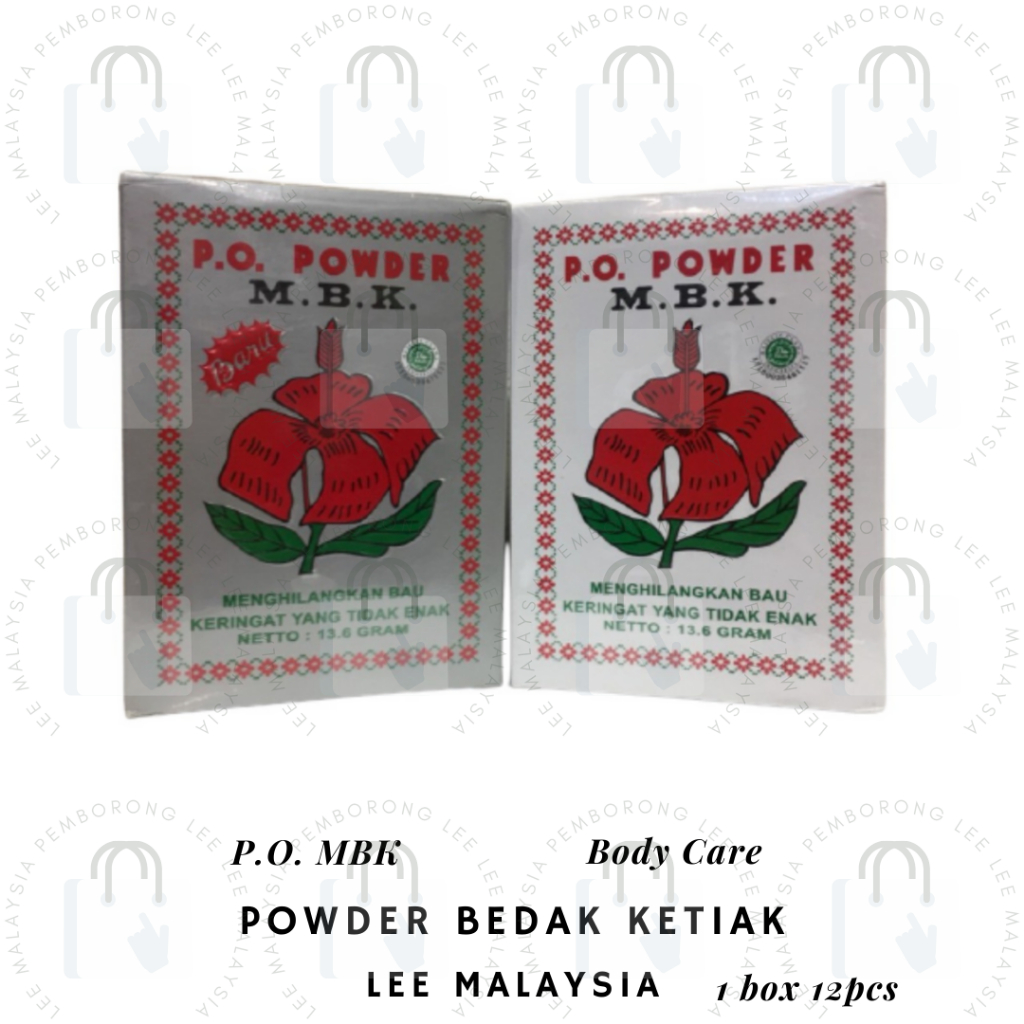 Bedak MBK PO Powder Bedak Ketiak (white/silver) -1BOX 12PCS | Shopee ...