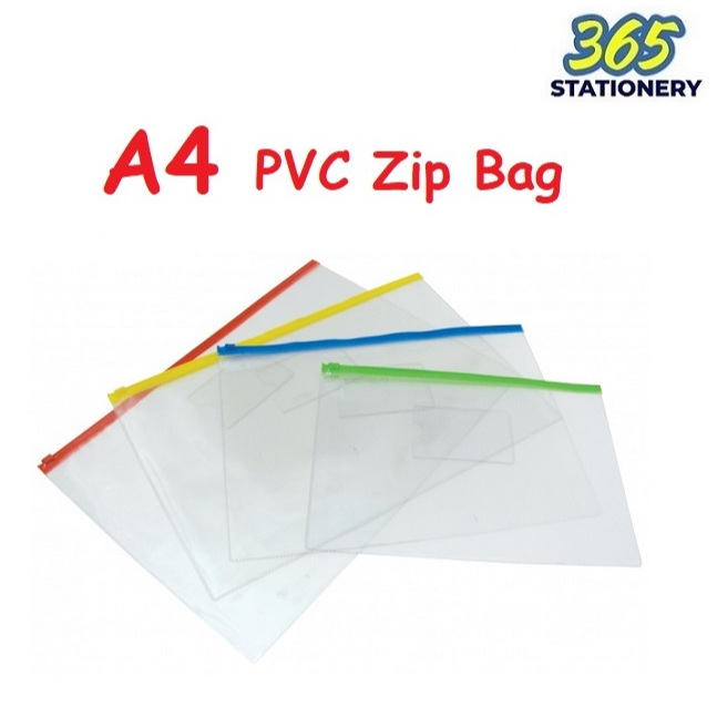 A4 PVC Zip Bag (12pcs/pack) | Shopee Philippines