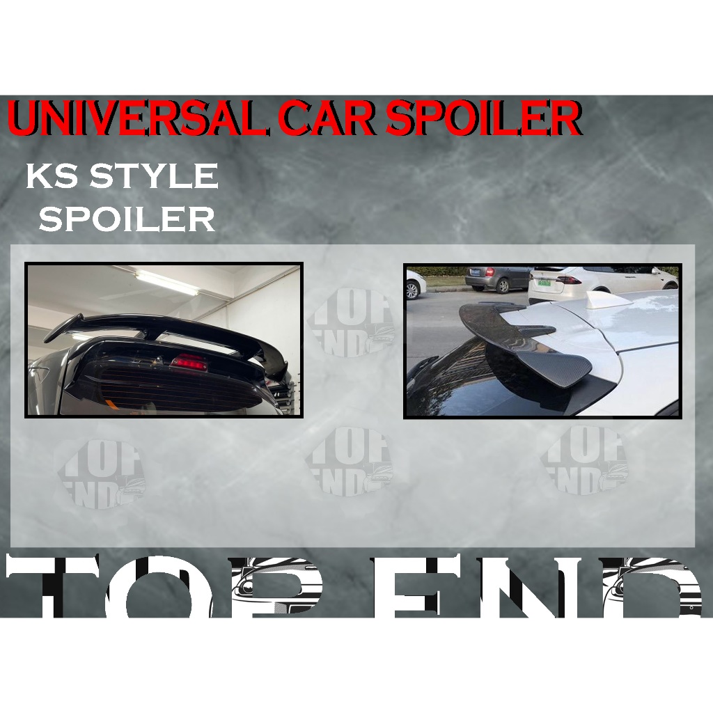 UNIVERSAL CAR SPOILER KS STYLE SPOILER TOP SPOILER REAR SPOILER GLASS