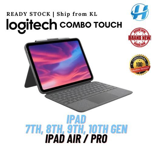 LOGITECH COMBO TOUCH for iPad 10.2inch 7th/8th/9th/10th gen & iPad Air ...