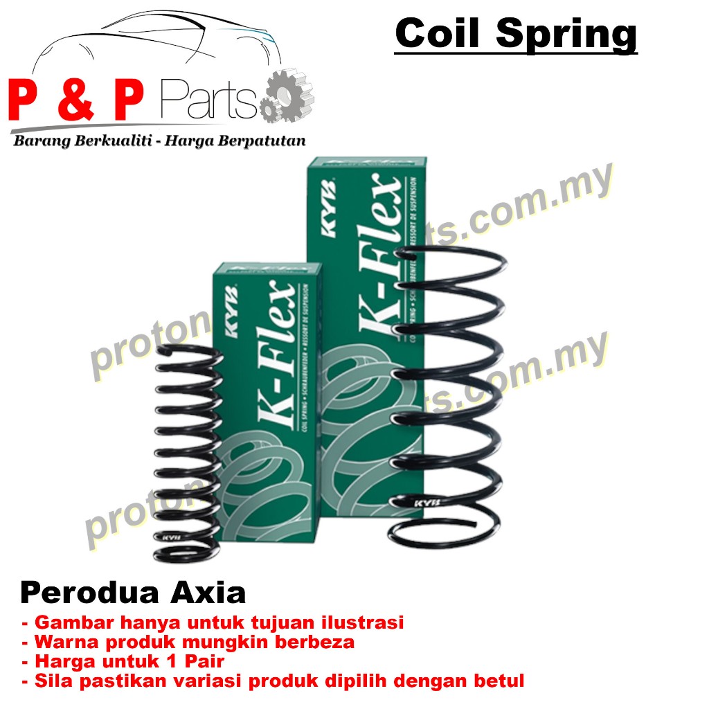 KYB KAYABA Coil Spring Front / Rear For Perodua Axia New ( 2 Pieces / 1