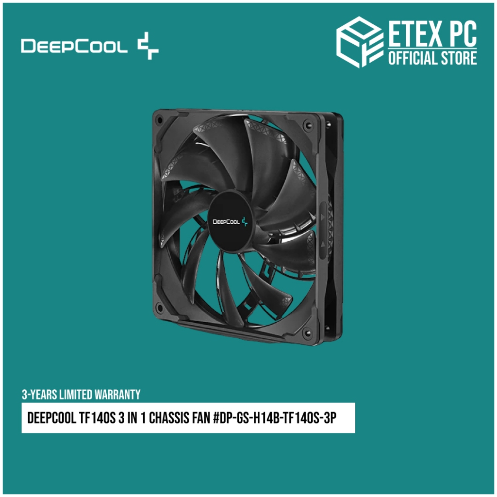 DeepCool TF140S 3 In 1 Chassis Fan DP-GS-H14B-TF140S-3P | Shopee ...