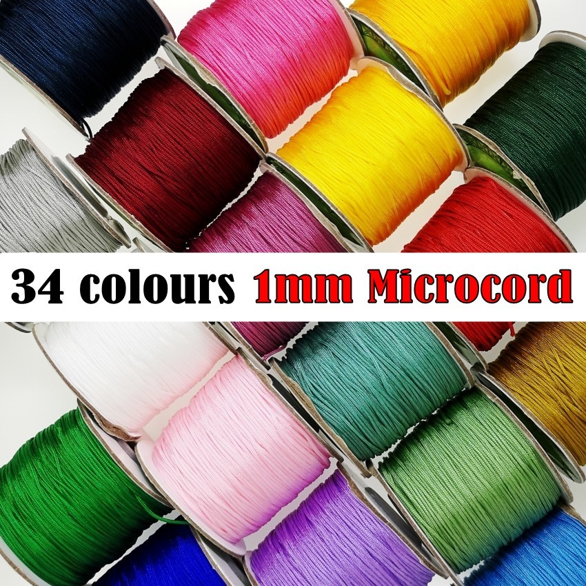 10ft Microcord 1mm micro cord for Paracord Bracelet Handcraft Strand Craft  DIY Lanyard Neon Fluorescent Stitch Weaving