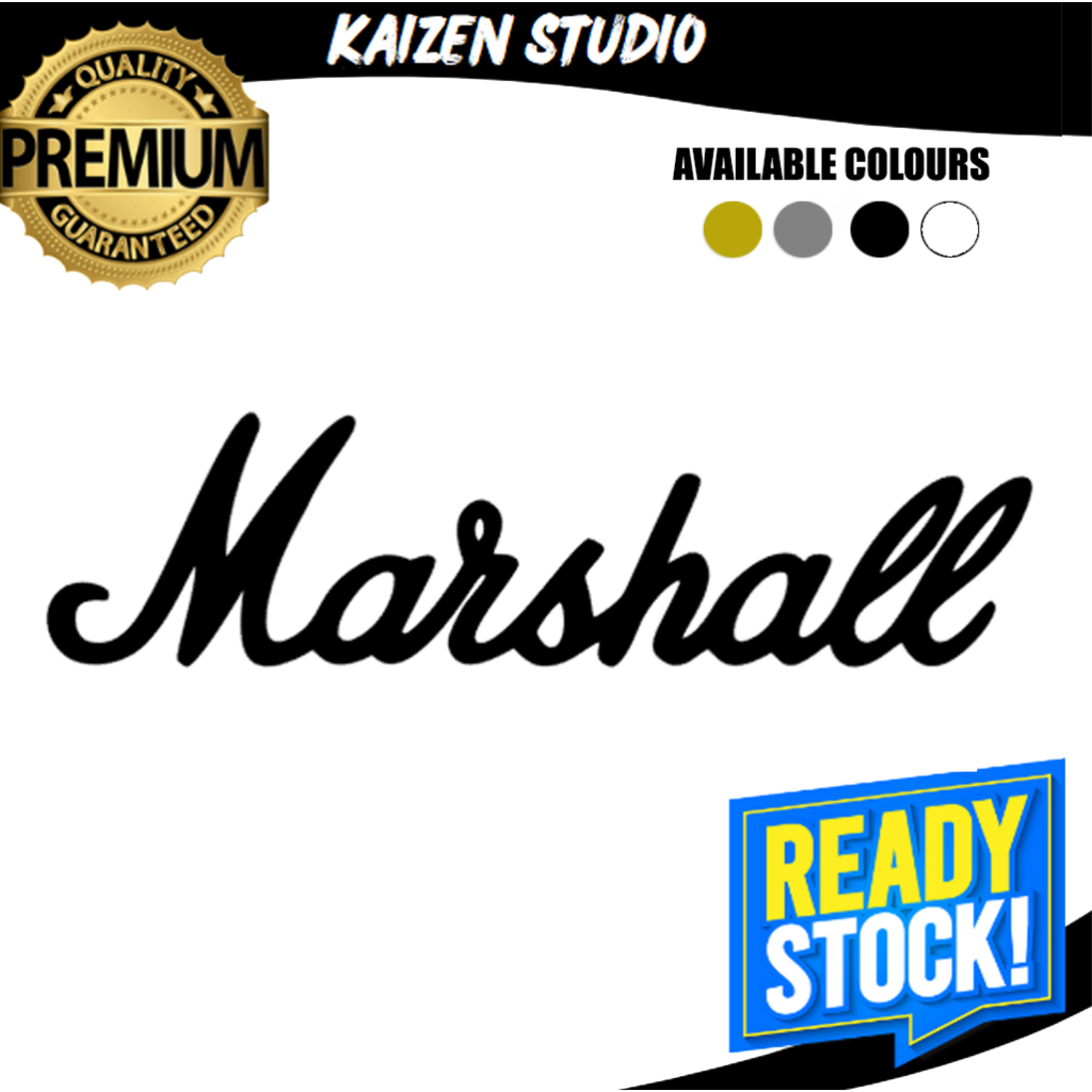 KAIZEN STUDIO Marshall Logo Sticker Vinyl Cutting Sticker Outdoor Car