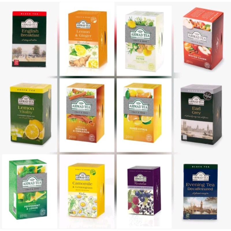 AHMAD TEA Box 20 teabags (assorted) | Shopee Philippines