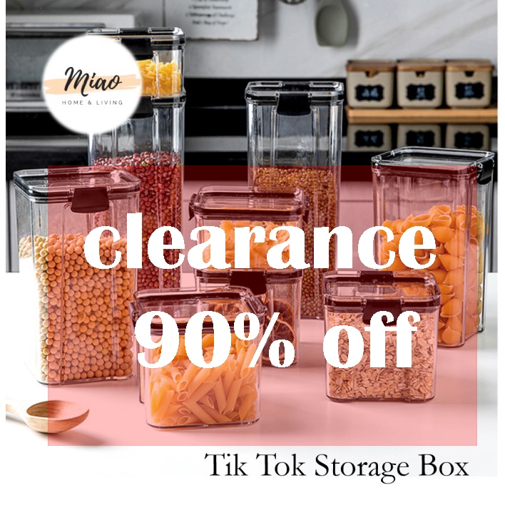 100% Airtight Square Plastic Container BPA FREE Food Grain Bean Barley ...