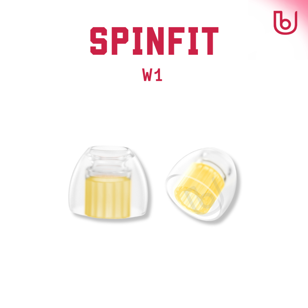SpinFit W1 Single Size Pack Eartips for IEMs Doublelayered Core