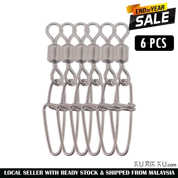 Pin Snap Penyambung Memancing Ikan Spider King Rolling Swivels Cross ...