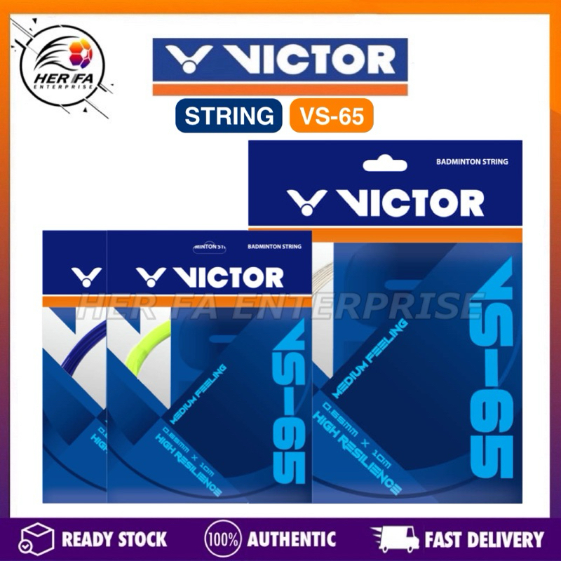 VICTOR VS-65 Badminton String 100 Made in Taiwan 3 Color Tali Racket ...