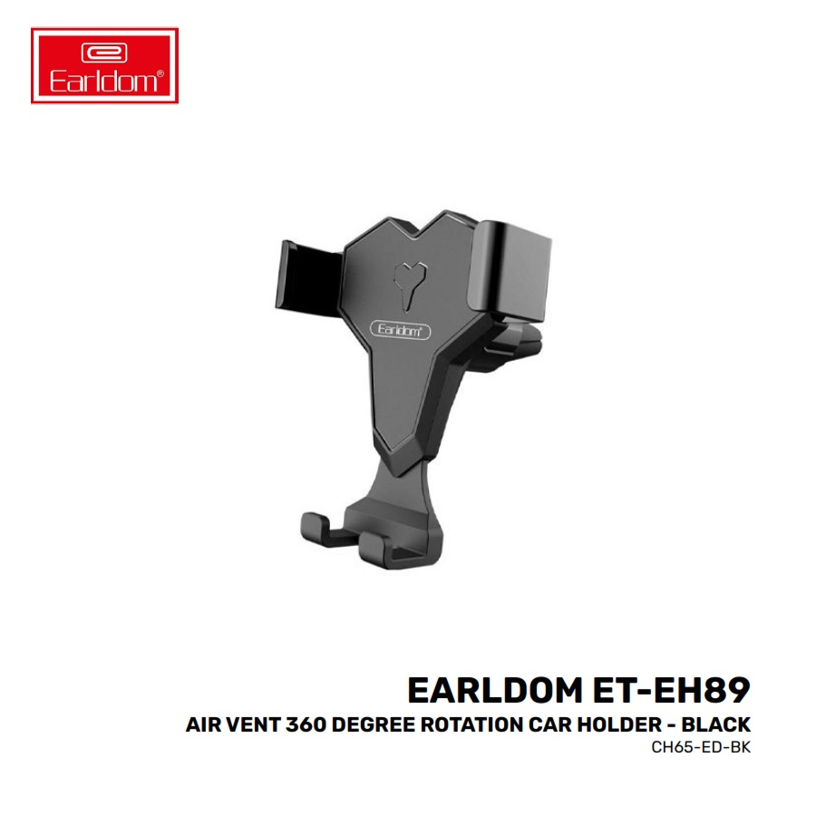 EARLDOM ET-EH89 AIR VENT 360 DEGREE ROTATION CAR HOLDER - BLACK ...