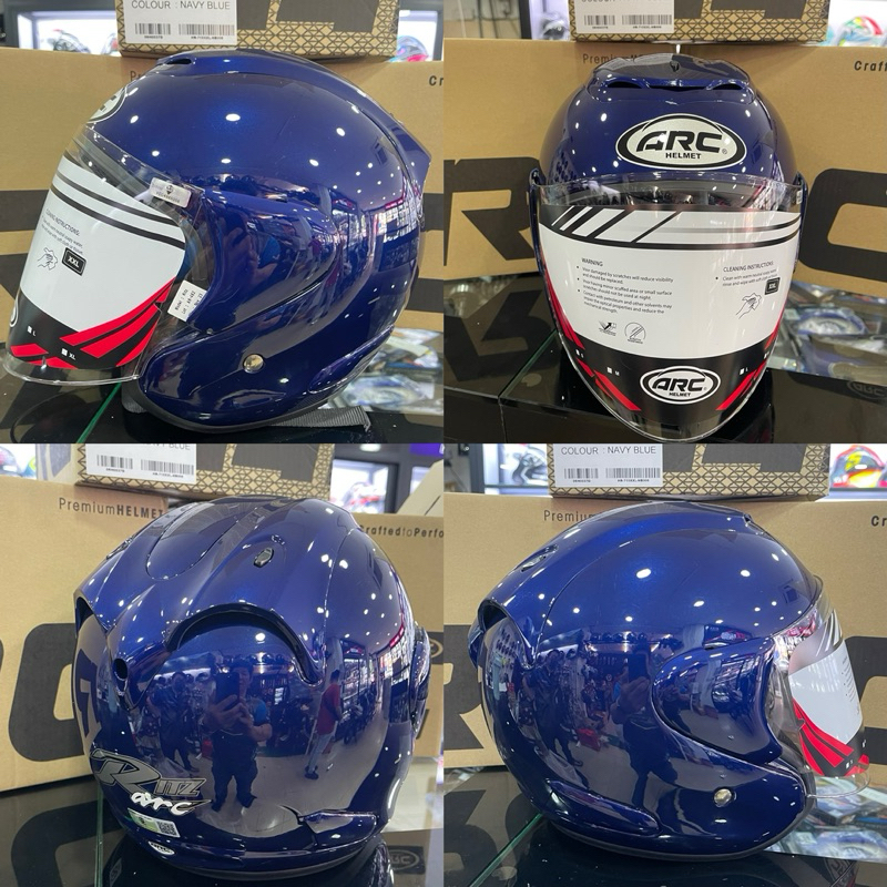 ARC -ARC RITZ HELMET NAVY BLUE (L SIZE 60CM /2XL SAIZ 62CM) | Shopee ...