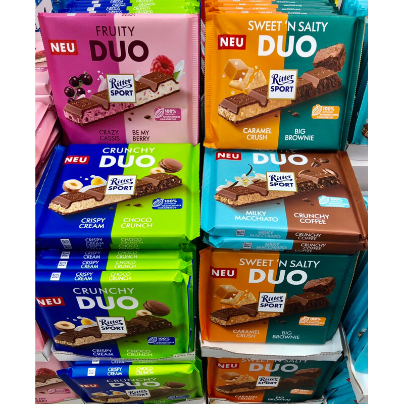 RITTER SPORT DUO NEW 218g All FLAVOR | Shopee Philippines