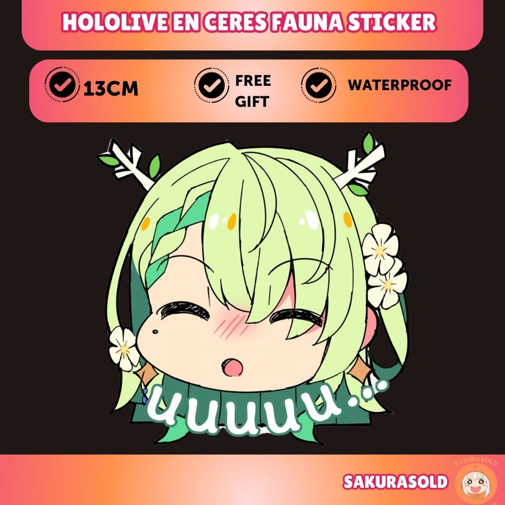 Hololive En Promise Stickers Ceres Fauna Sticker Hololive Ceres Fauna ...