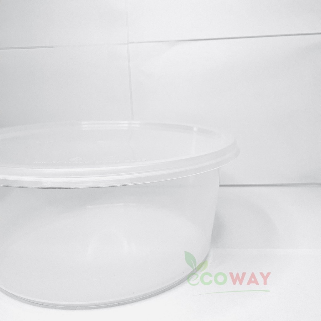 [10 PCS, 15 PCS] 3000ml Round PP Container & Lid Disposable Plastic ...