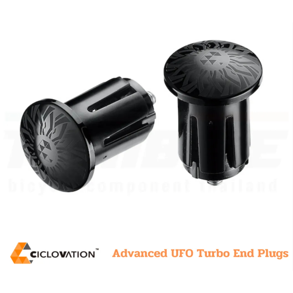CICLOVATION Lock In UFO Handlebar Ends, Black - View #2