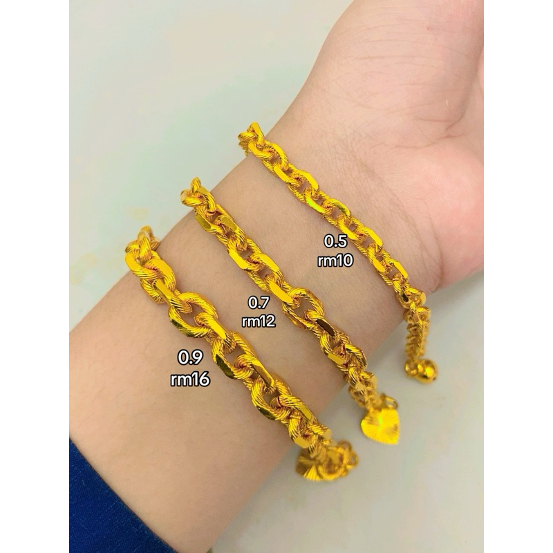 Bangkok GOLD FILE SAUH BRACELET | Shopee Philippines