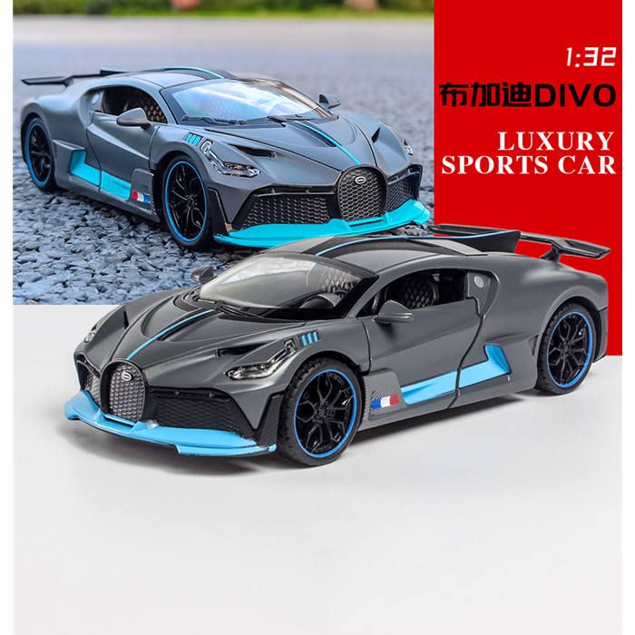 1/32 Scale Bugatti Divo Super Car Diecast Model Toy Car Sound&Light