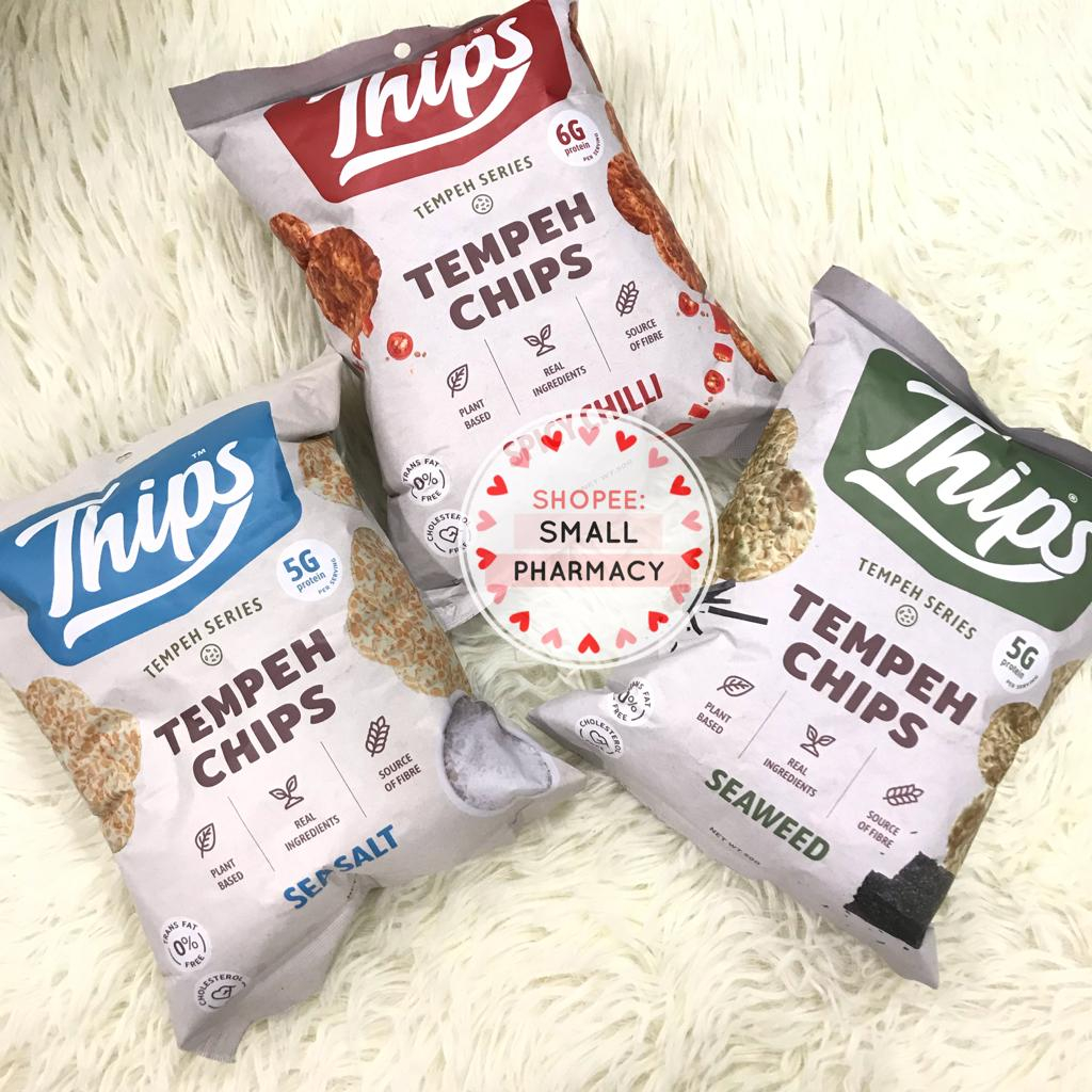 Thips, Vegetarian Tempeh Chips (Sea Salt / Spicy Chili / Seaweed) (50g