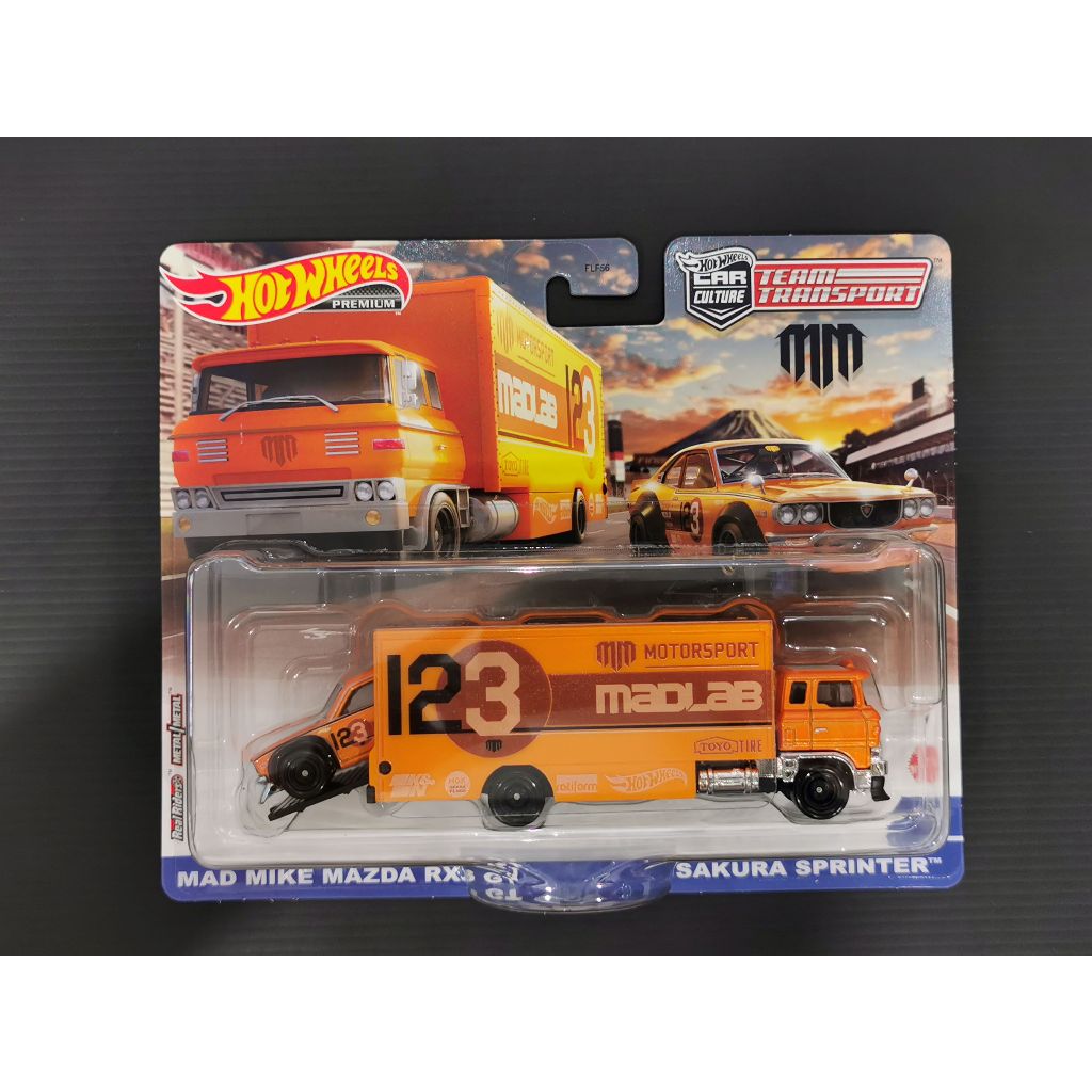 Hot wheels team transport Gulf De tomaso & mad mike mazda rx 3, Hobbies