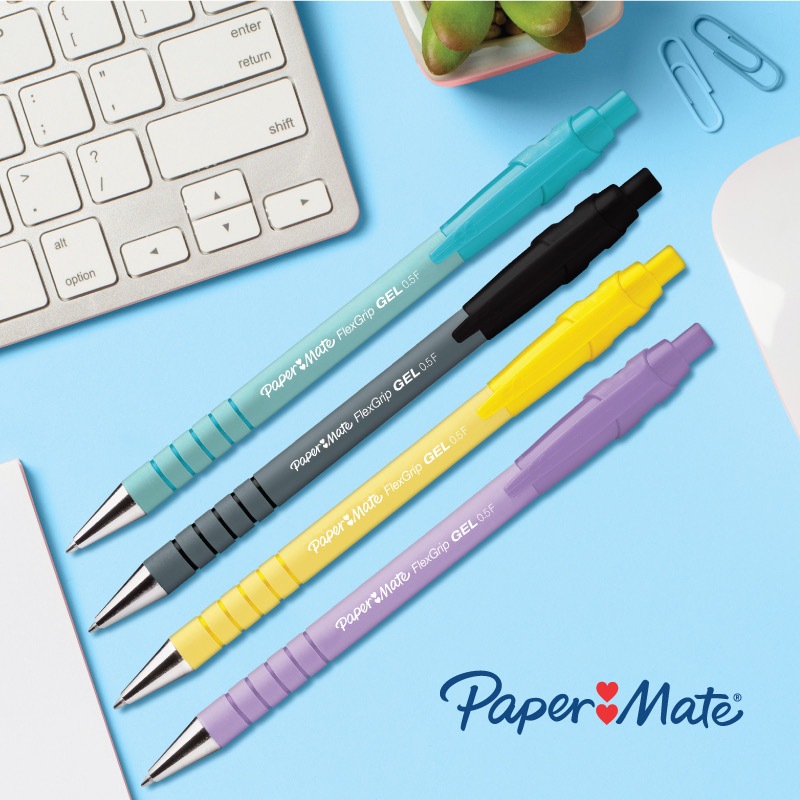PAPER MATE FLEXGRIP GEL PEN RT 0.5MM | Shopee Philippines