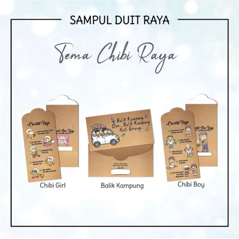 Sampul Duit Raya Tema Chibi Raya Kertas Exclusive (5 pcs/pack) | Shopee ...