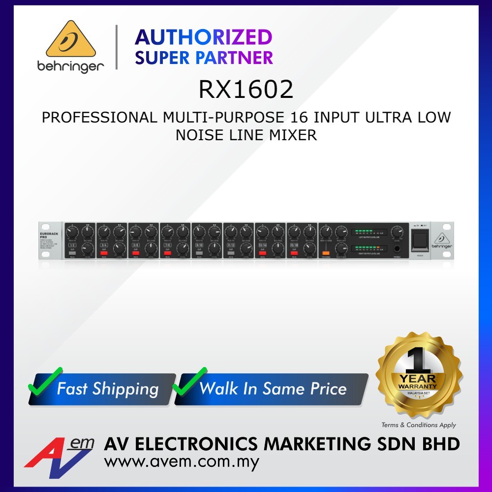 BEHRINGER RX1602 V2 Professional Multi-Purpose 16-Input Ultra-Low Noise ...