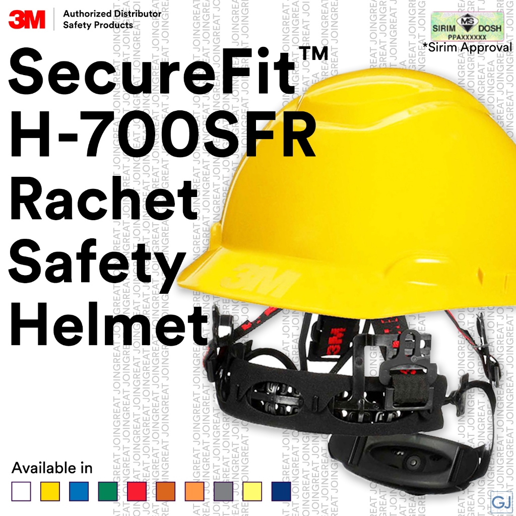 3m H 701sfr Uv 3m Safety Helmet Short Brim Hard Hat 4 Point Suspension Ratchet Dosh Sirim Ansi