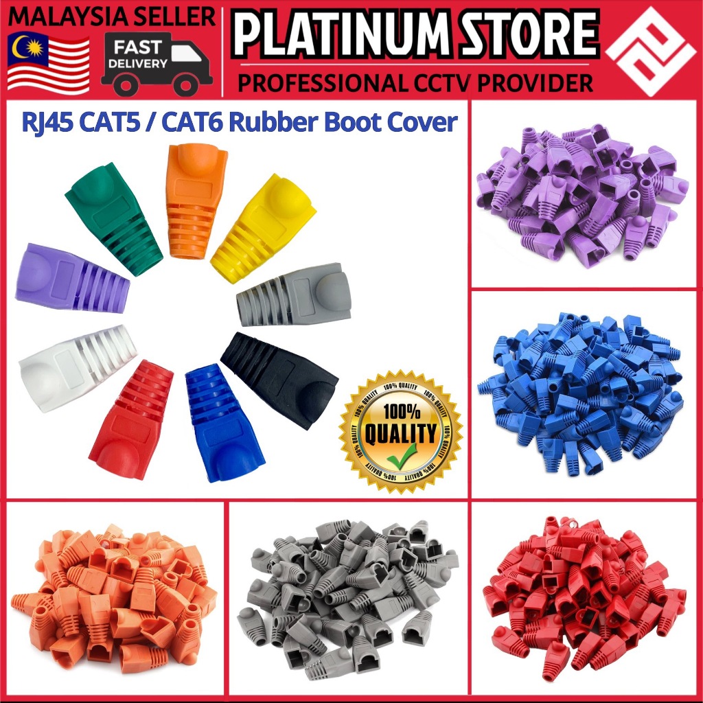 HIGH QUALITY RJ45 Rubber Boot Cover Cap CAT5 CAT5E CAT6 CAT6E Network